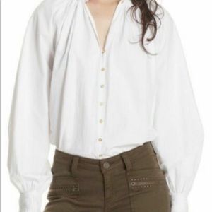 JOIE Rickelle blouse, Sz Small/white